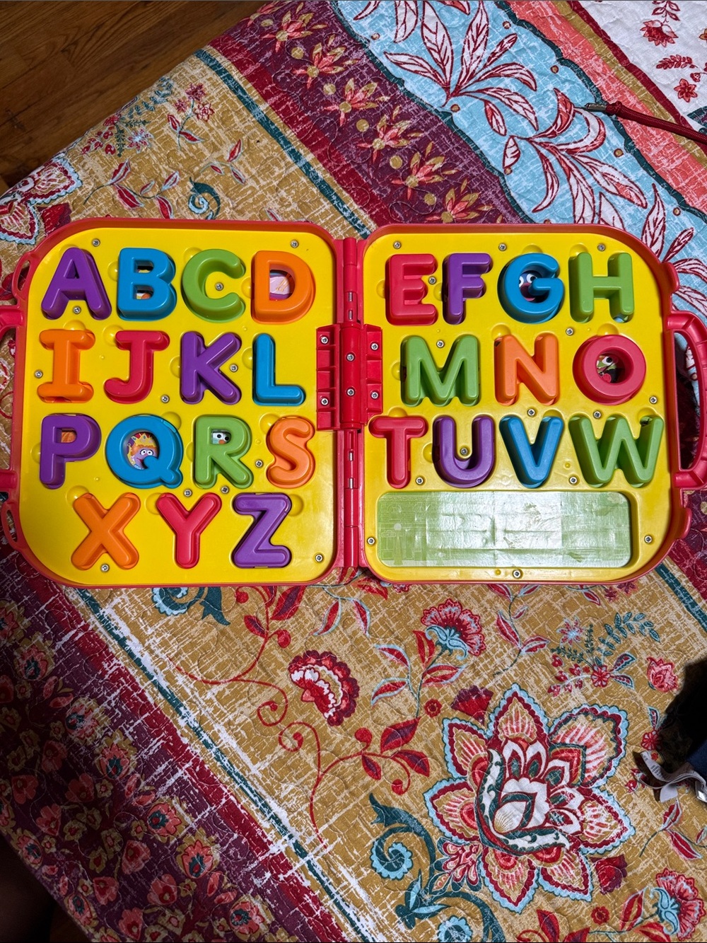 Colorful ABC Alphabet Learning Case - Yellow with Multicolor Letters